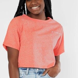 Champion Cropped Tee, Script Logo